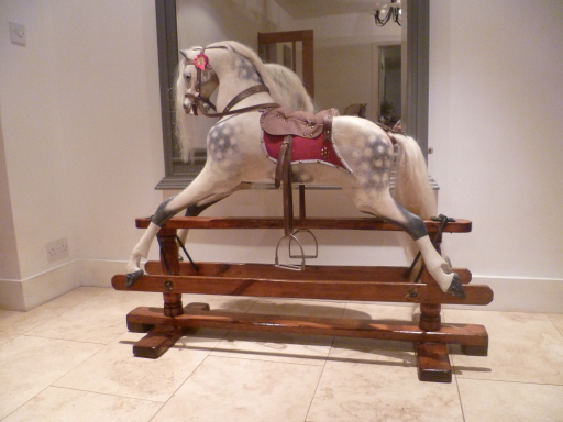 Lotti, 44" Smith rocking horse restored original paint,