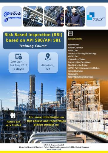 API 580-581 RBI Training Course