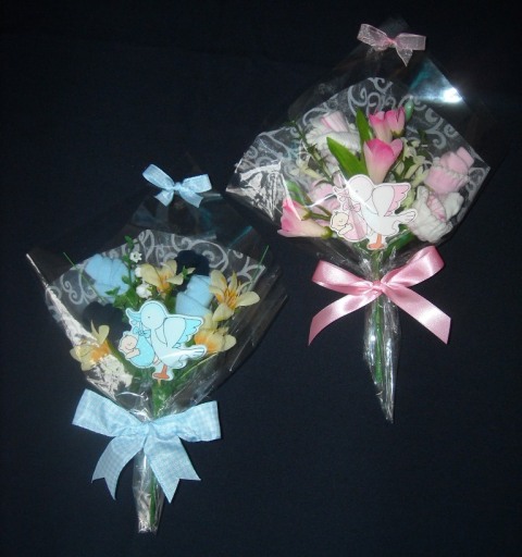 Sock bouquet or corsage great hospital gift or for baby showers