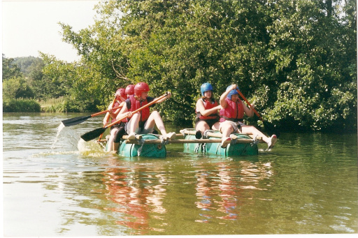 raft building in the Brecon Beacons
