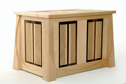 Blanket Box in Maple and American Black Walnut