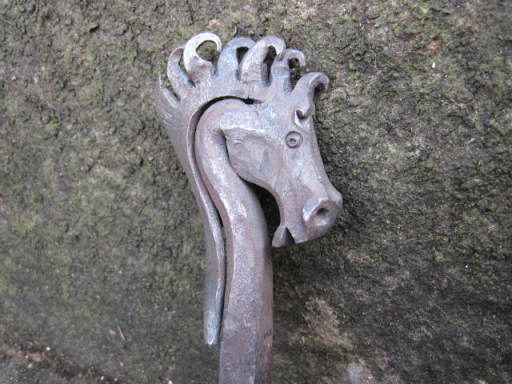 forged horses head