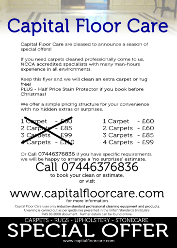 Capital Floor Care Special Offers & Discounts Available in Edinburgh!