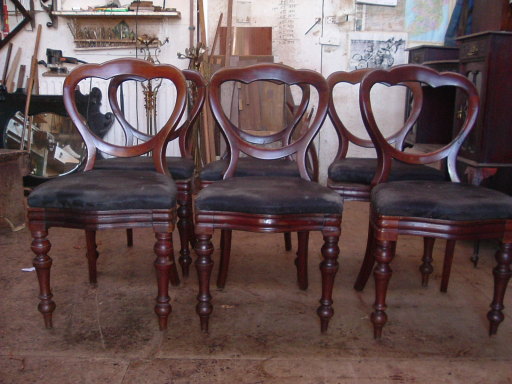 Ballon back chairs Restored
