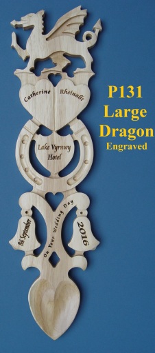 Dragon Engraved Lovespoon/Anniversary/Wedding/Birthday/Personalised