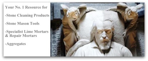 Stone cleaning products, stone mason tools, specialist lime mortars and repair mortars