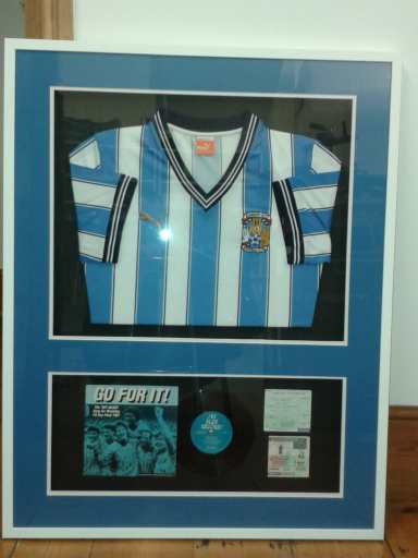 Coventry city shirt framed