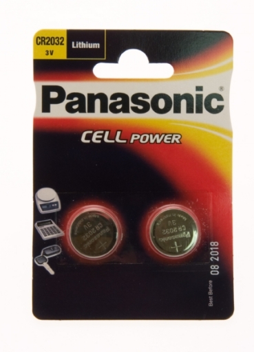 Panasonic coin cell CR2032 card of 2 free post UK