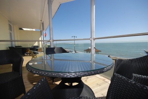 Apartment 4, with balcony overlooking the sea.