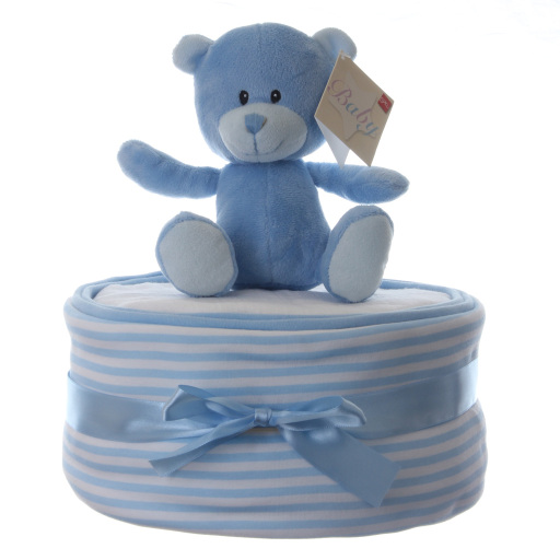 Baby Boy Stripe Blanket Nappy Cake