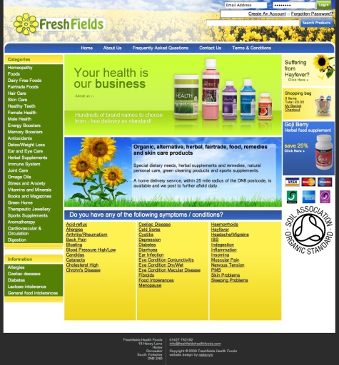 Metanym Web Design Lincolnshire Example Site