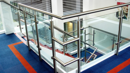 Stainless Steel Balustrade with Glass Panels