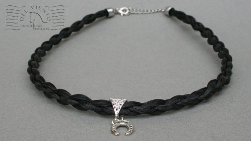Horse Hair Cocker style necklace with charm