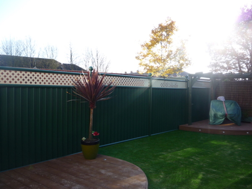 Green Colourfence Cream Trellis