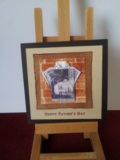 distressed �20 note shirt card