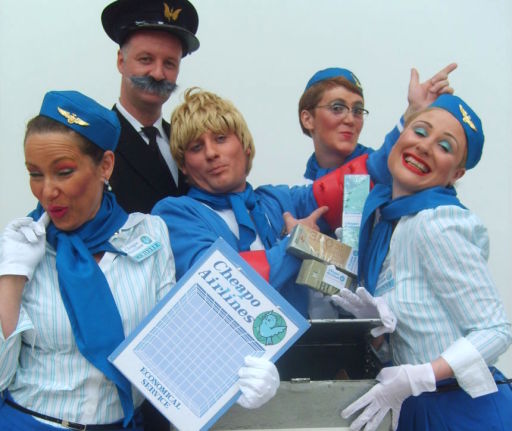 'The Trolley Dollies', comedy entertainment act from Mischief La-Bas