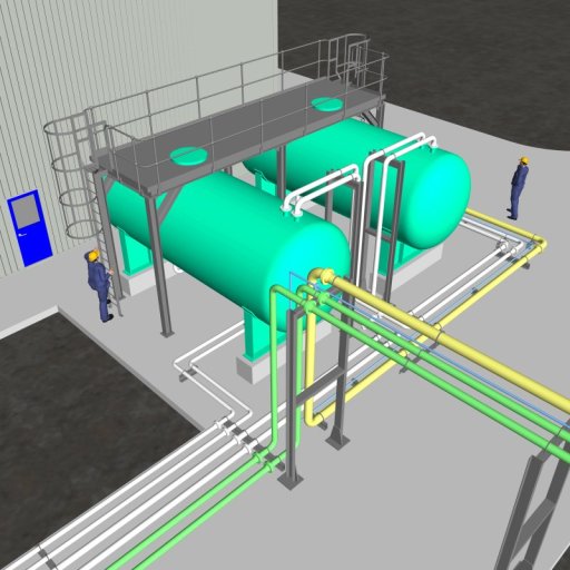 3D pipework plant arrangement
