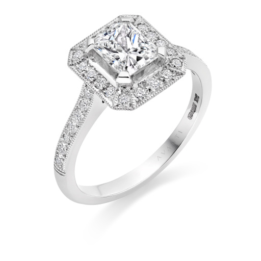 Avanti designed Platinum &amp; diamond deco ring