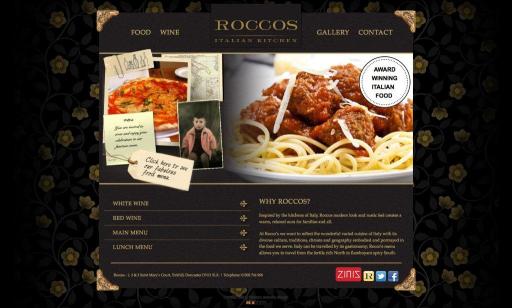 Picture of restaurant website