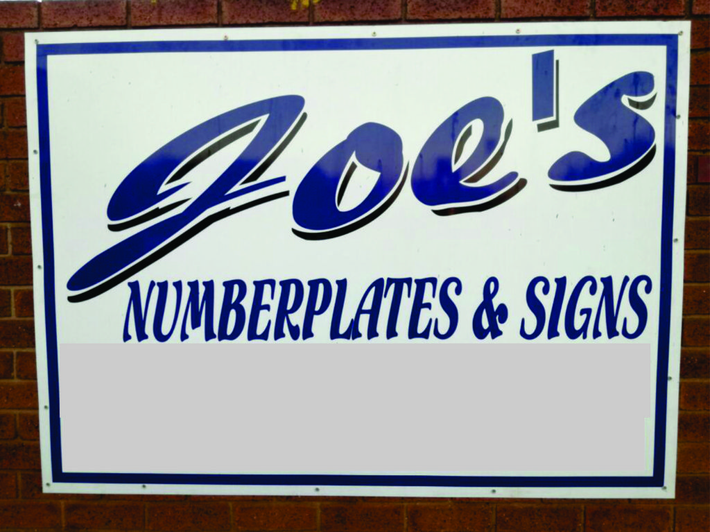 Joes Number Plates & Signs 151 North Rand Road, Boksburg, Gauteng, 1501