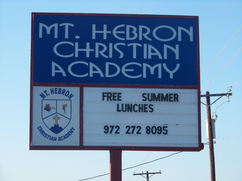 Mt Hebron Christian Academy 901 Dairy Rd, Garland, TX, 75040