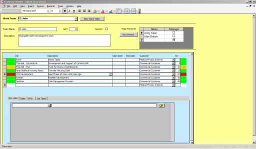 TaskMan Task Management Software: Database front end