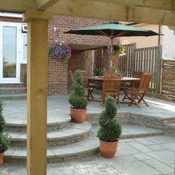 terraced paving