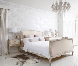 Delphine French Bed £1275 http://www.frenchbedroomcompany.co.uk/store/beds-mattresses/beds/product/delphine-shabby-chic-french-upholstered-bed