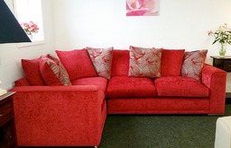 Luxury Red Corner Sectional Sofa - £699