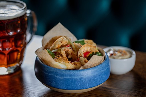 Salt & chilli calamari, miso mayonnaise
