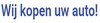 Wij kopen uw auto Logo