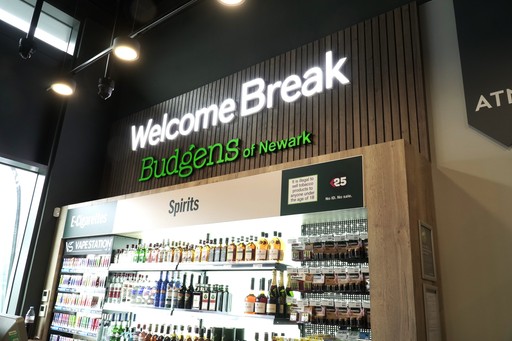 The interior of Welcome Break Service Area in Newark, just off the A1.