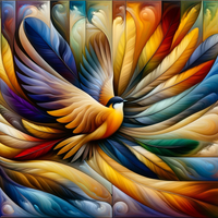 Colourful bird representing Kate Coldrick's NLSC