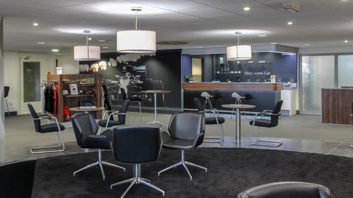 Waiting area inside the Merecedes-Benz Leeds showroom
