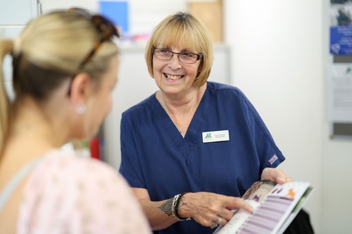 Roebuck Veterinary Group receptionist and client