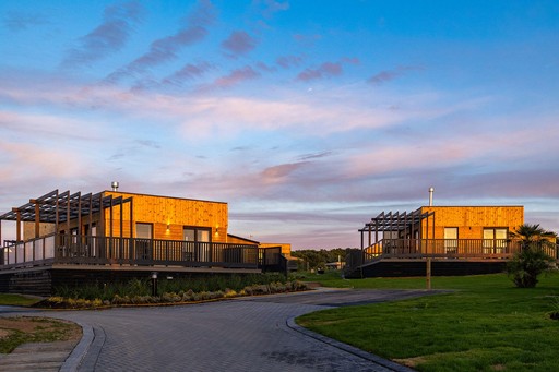 Exterior view of Luxury Eco Lodges at Gwel an Mor