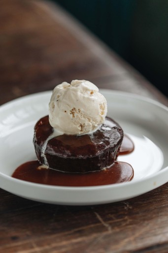 Proper sticky toffee pudding, Jude’s vanilla ice cream