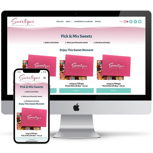 eCommerce web design example