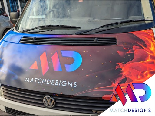 Matchdesigns bonnet wrap on VW T4