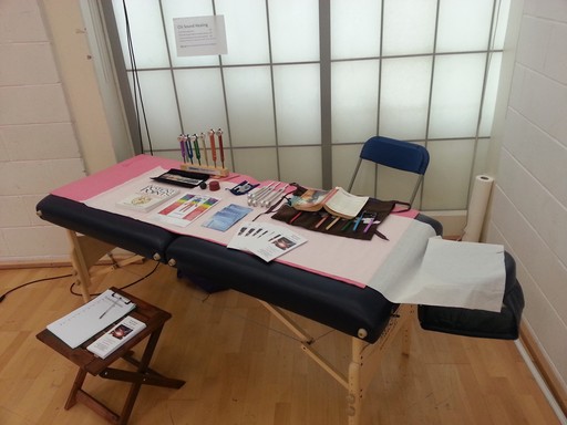 clinic table set up 