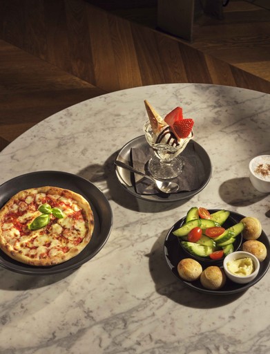 PizzaExpress - Piccolo Margherita, Dough Balls, Sundae