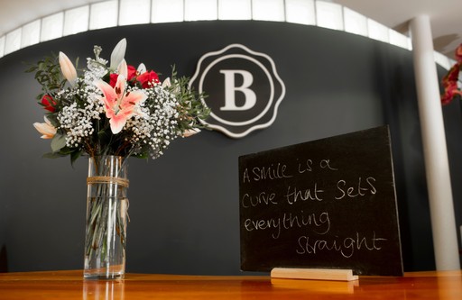 The reception at Blueapple Dental Care