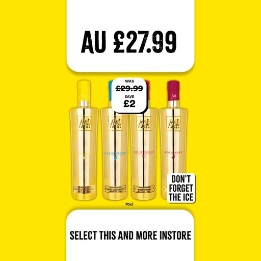 au vodka only £27.99 at select convenience