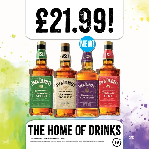 £21.99 each on Jack Daniels Flavours