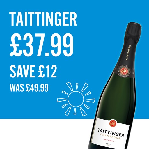 £37.99 Save £12 on Taittinger Champagne