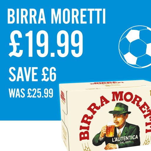 Birra Moretti £19.99 Save £6