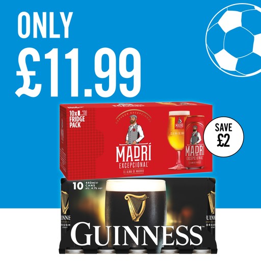 £11.99 each on selected big beer packs