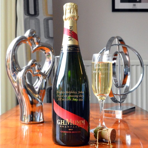personalised champagne set
