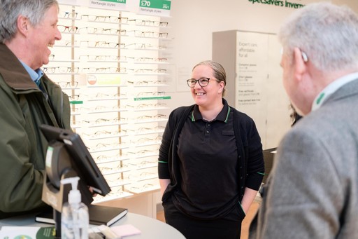 Sir Edward Mountain visits Specsavers Opticians and Audiologists - Inverness