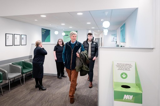 Sir Edward Mountain visits Specsavers Opticians and Audiologists - Inverness